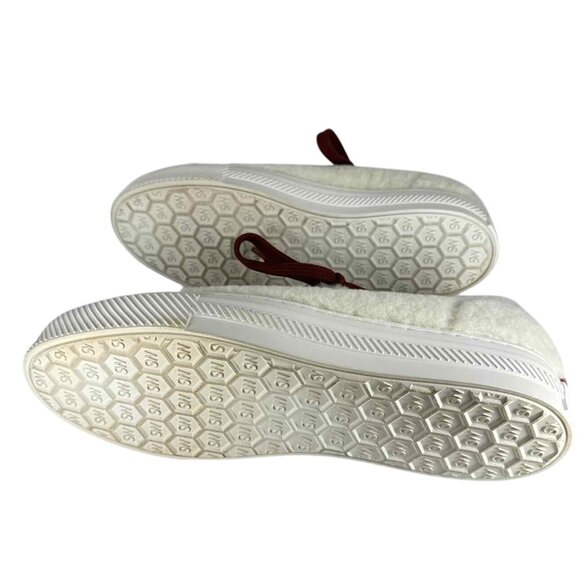 STUART WEITZMAN Women's Fuzzy Laceup White & Rust Laces Sneakers Size 6 B - Picture 4 of 4